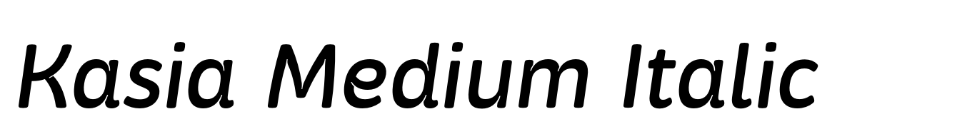 Kasia Medium Italic